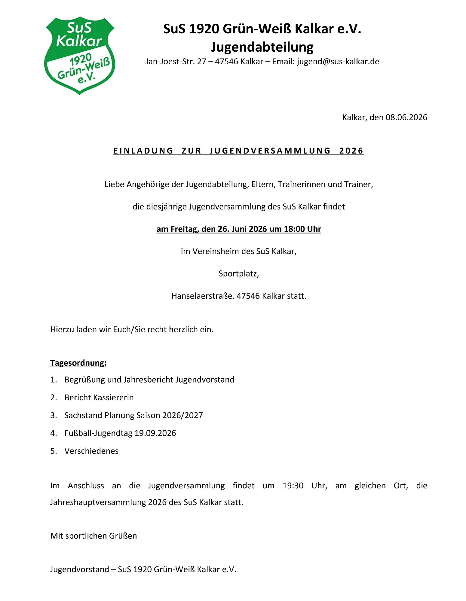 Einladung jv 2026